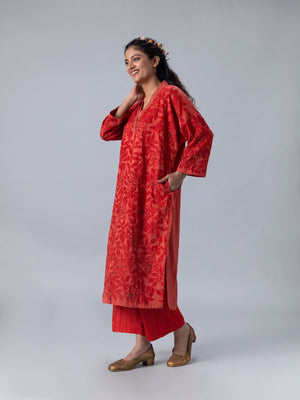 Kusum Red Kaftan