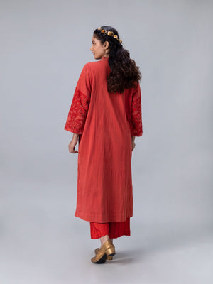 Kusum Red Kaftan
