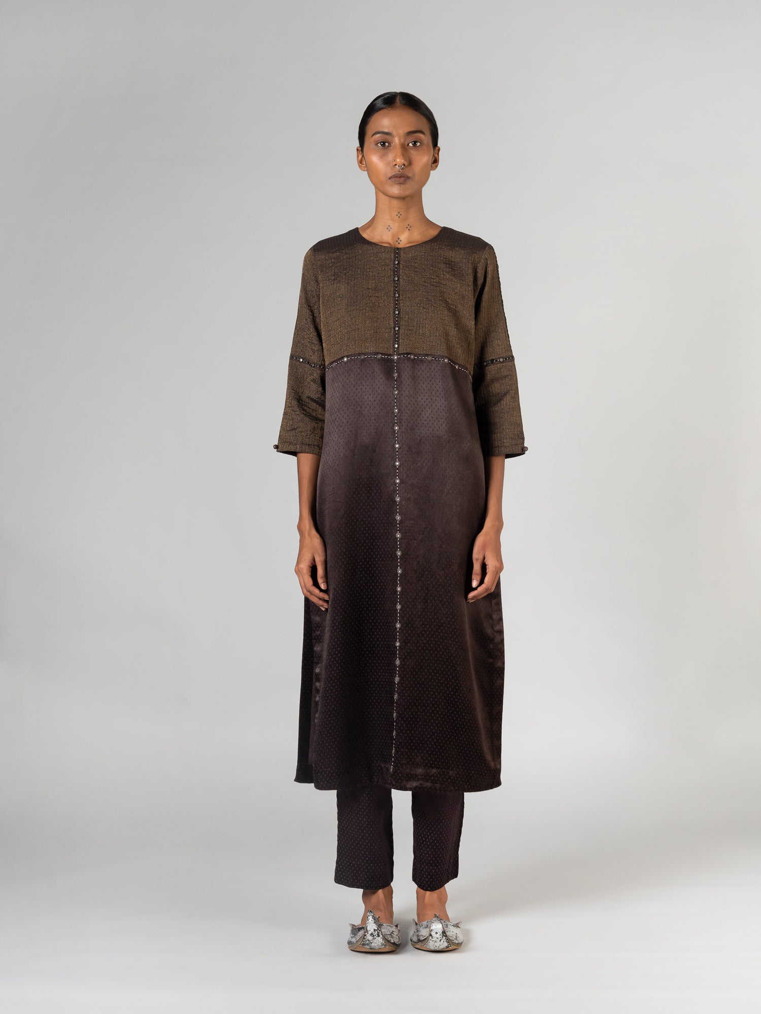 Kaachi Dark Brown Kurta