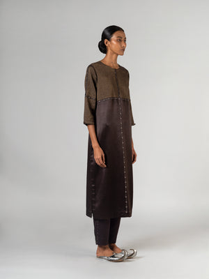 Kaachi Dark Brown Kurta