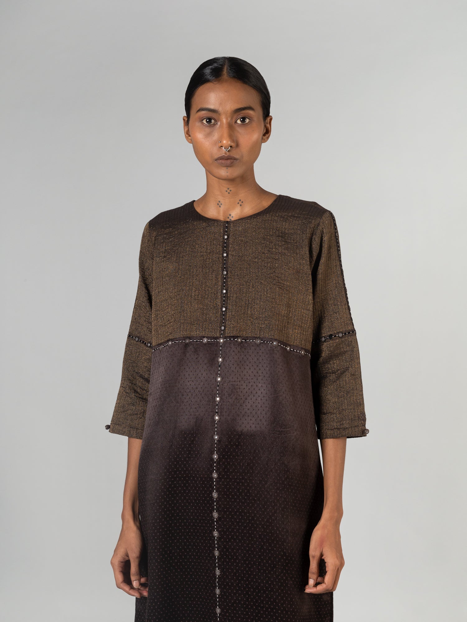 Kaachi Dark Brown Kurta