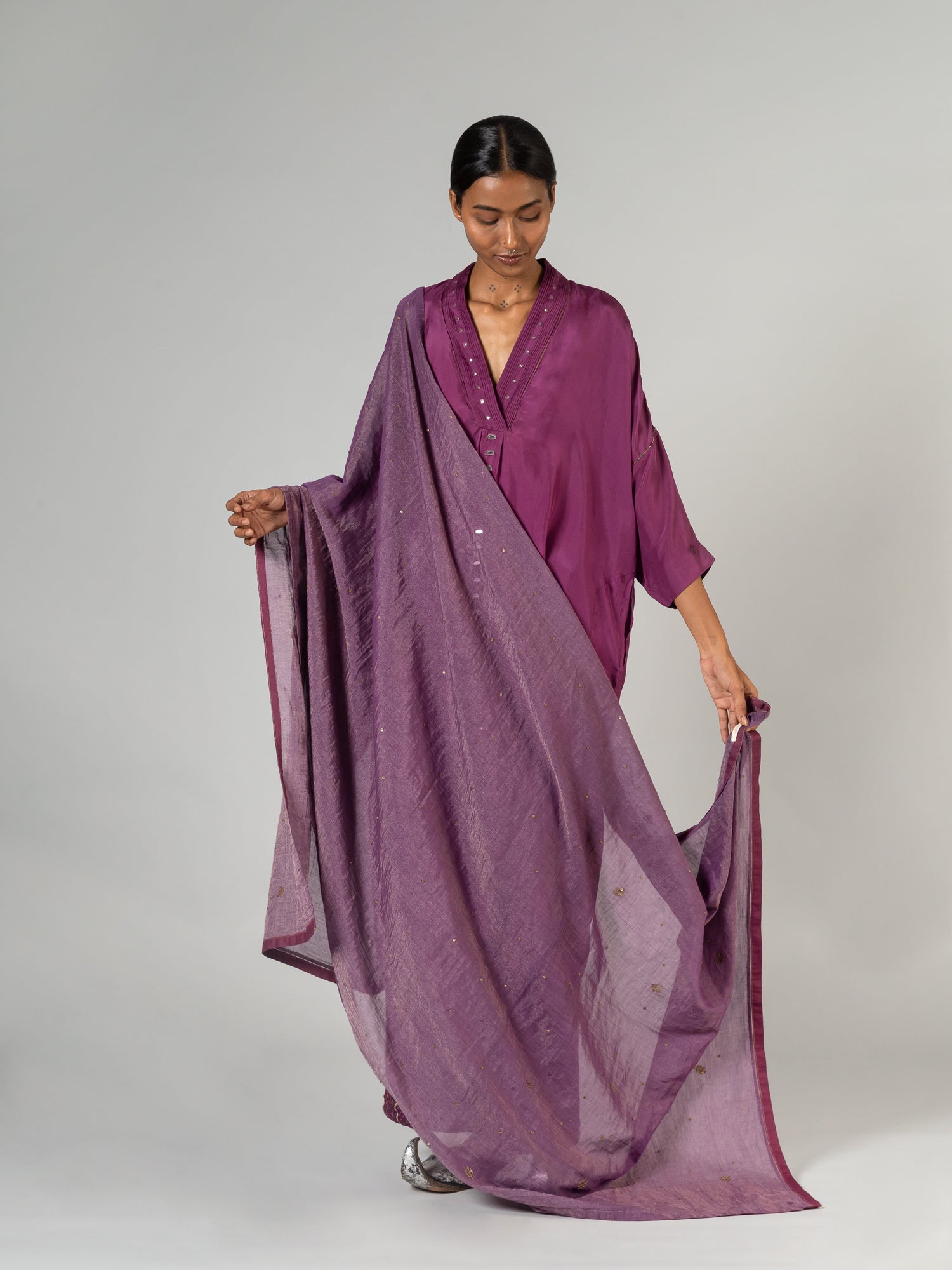 Halpat Purple Kaftan