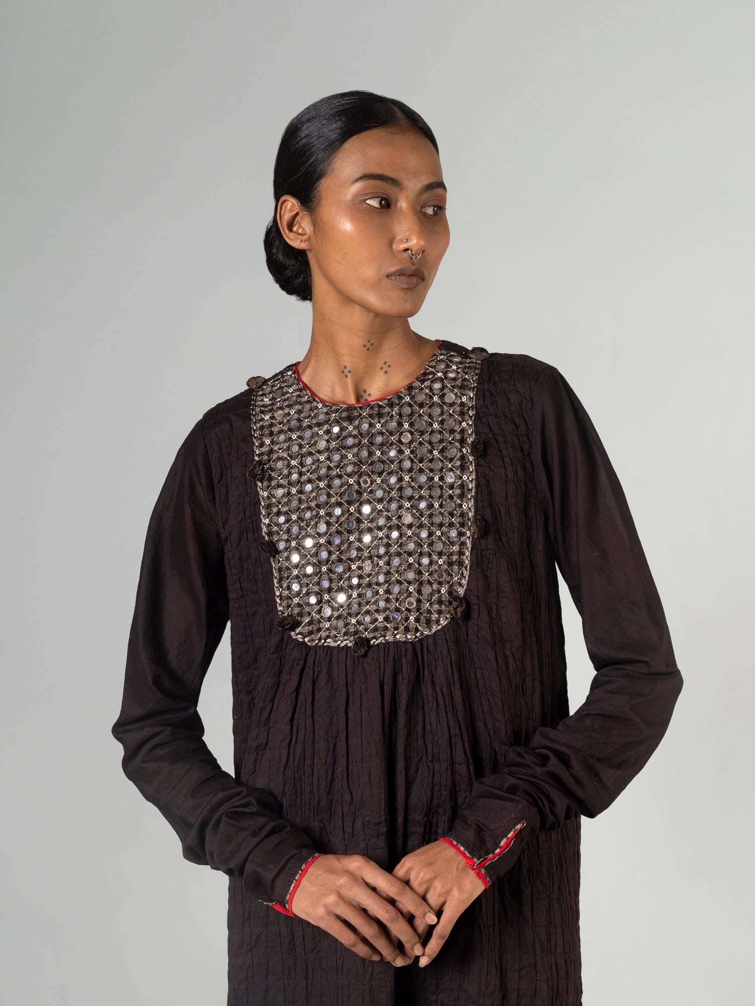 Abha Dark Brown Kurta