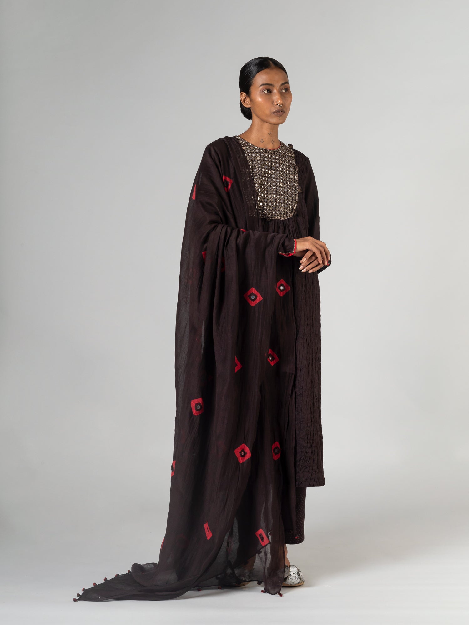 Abha Dark Brown Kurta