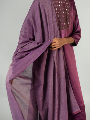 Gond Purple Dupatta