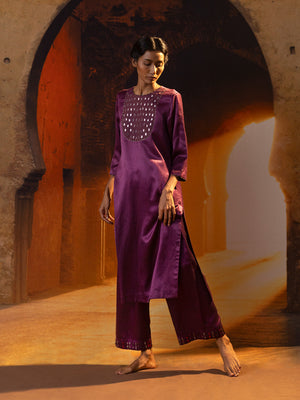 Bhil Purple Kurta