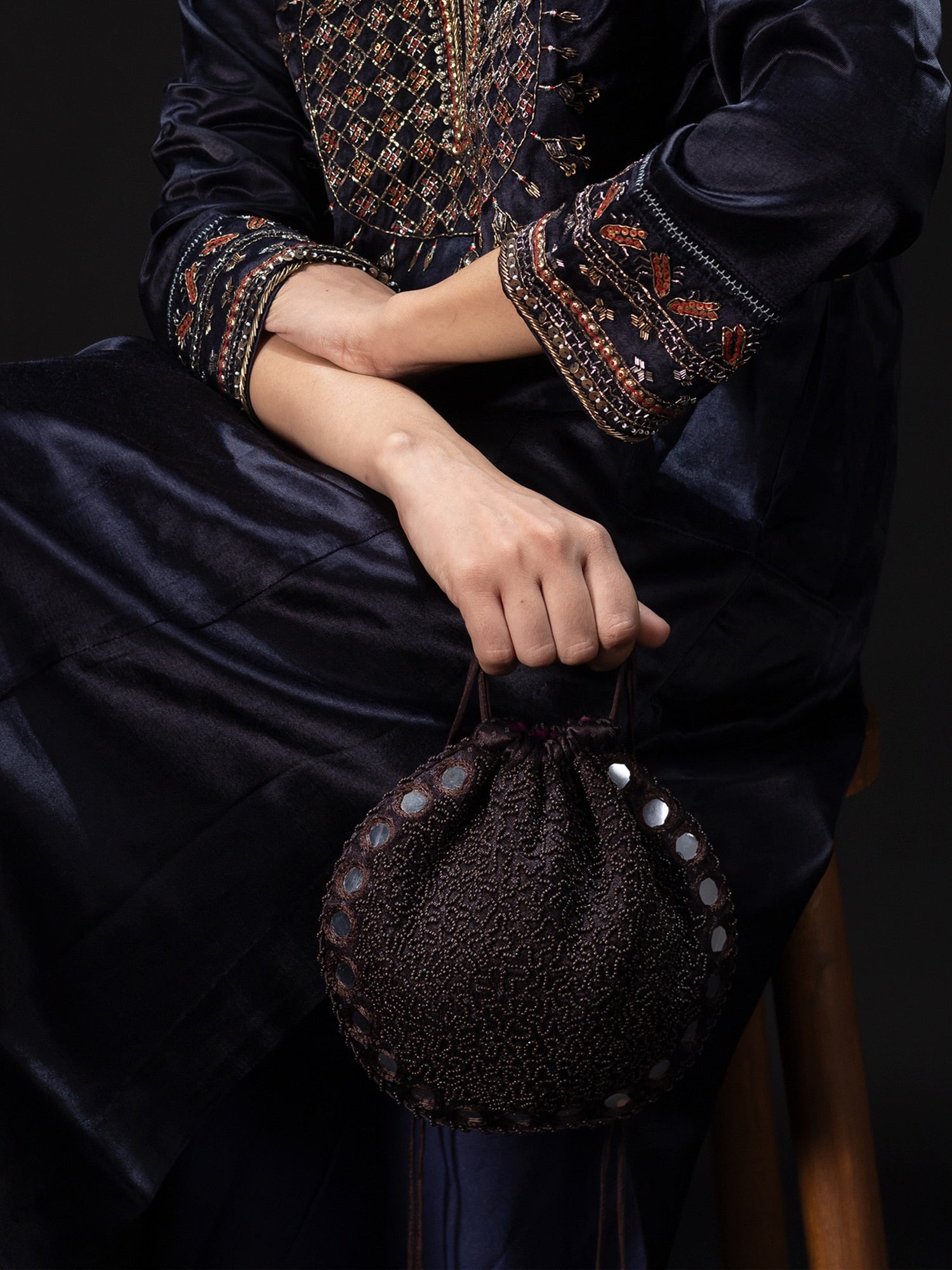 Aaeena Stone Potli Bag