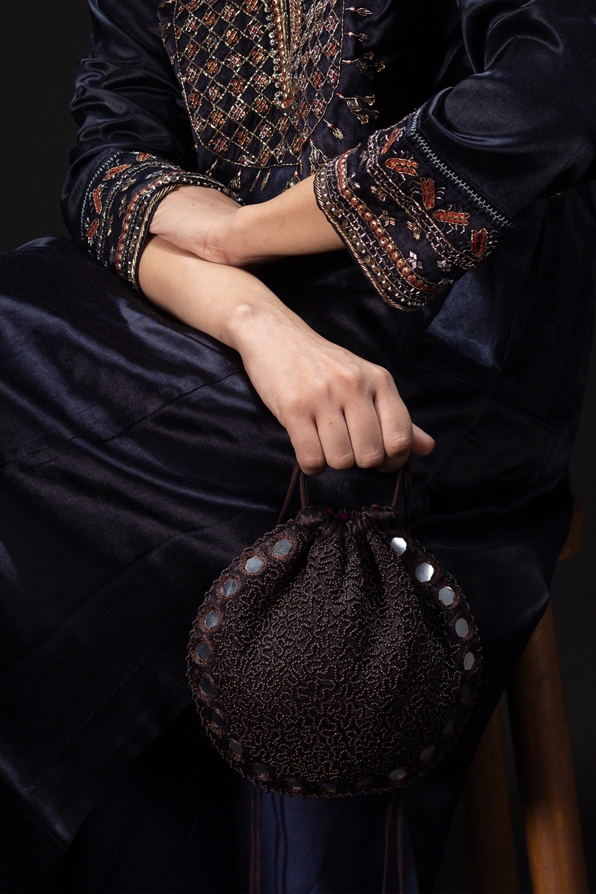 Aaeena Stone Potli Bag