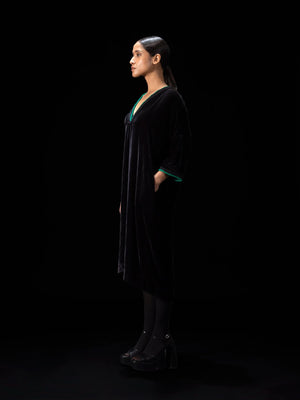Hoop  Black Kaftan