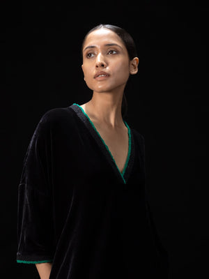Hoop  Black Kaftan