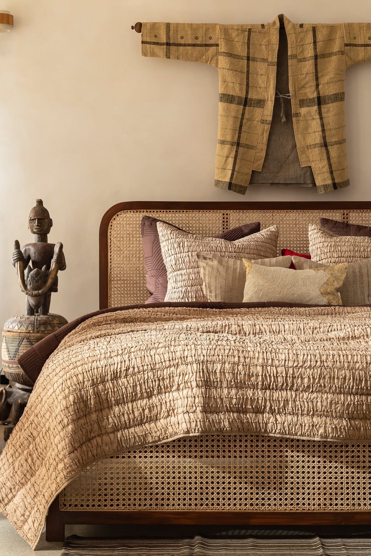 Plush Set of 3 Stone  Bedding Set