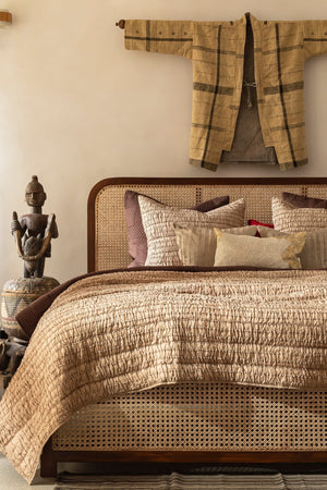 Plush Set of 3 Stone  Bedding Set
