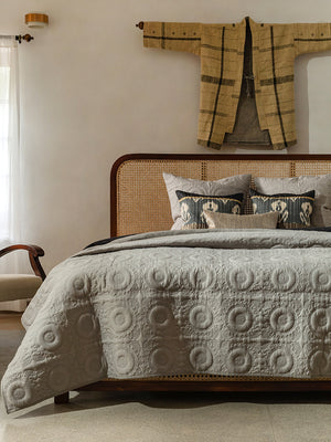 Hoops Set of 3 Steel Grey Bedding Set