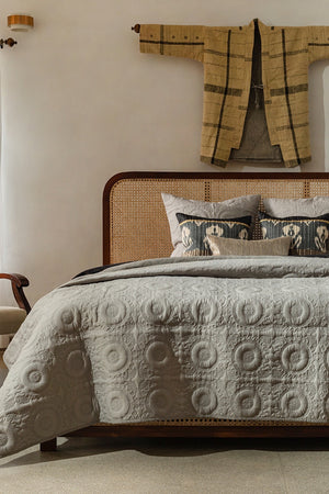 Hoops Set of 3 Steel Grey Bedding Set