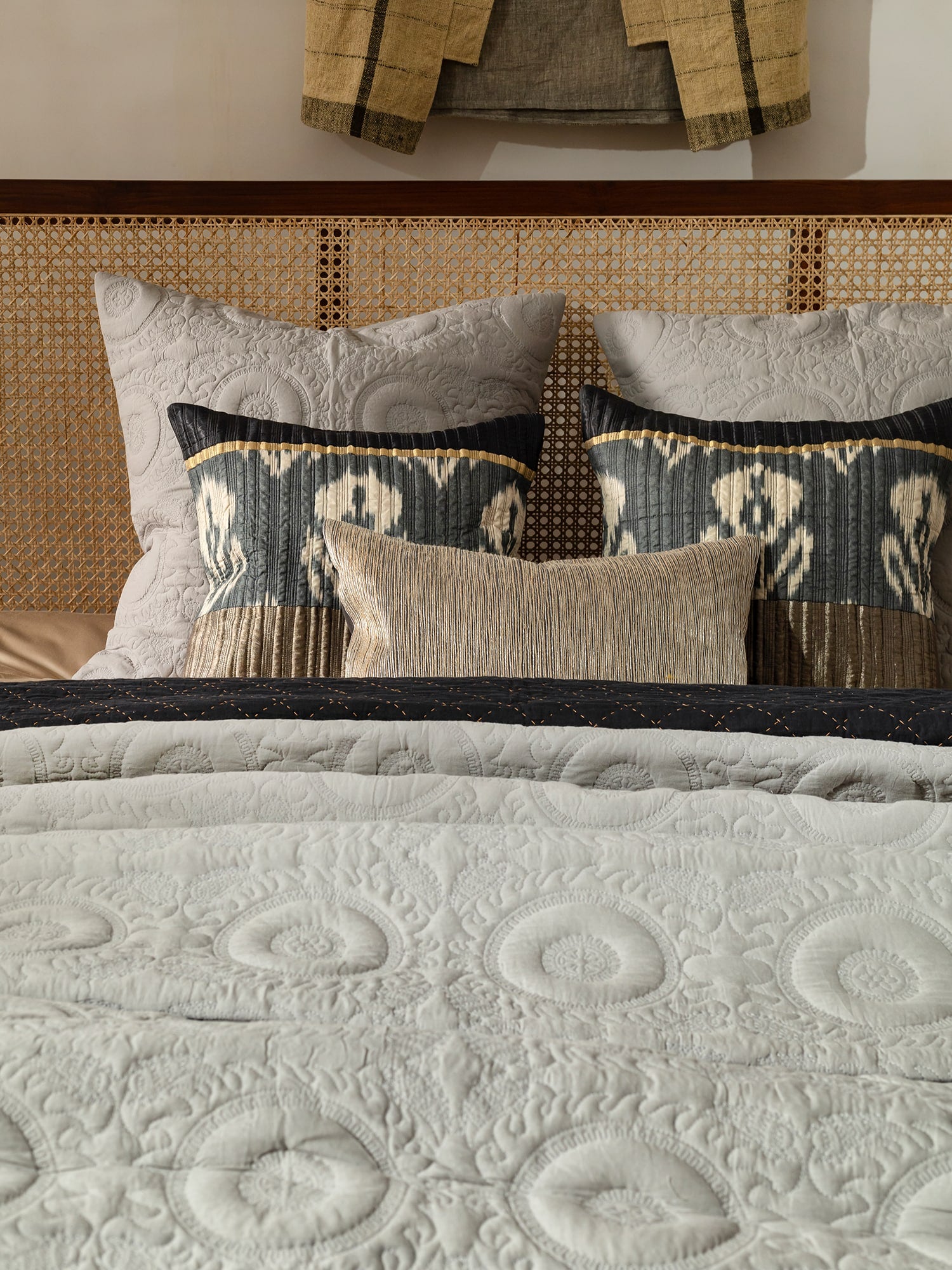 Hoops Set of 3 Steel Grey Bedding Set