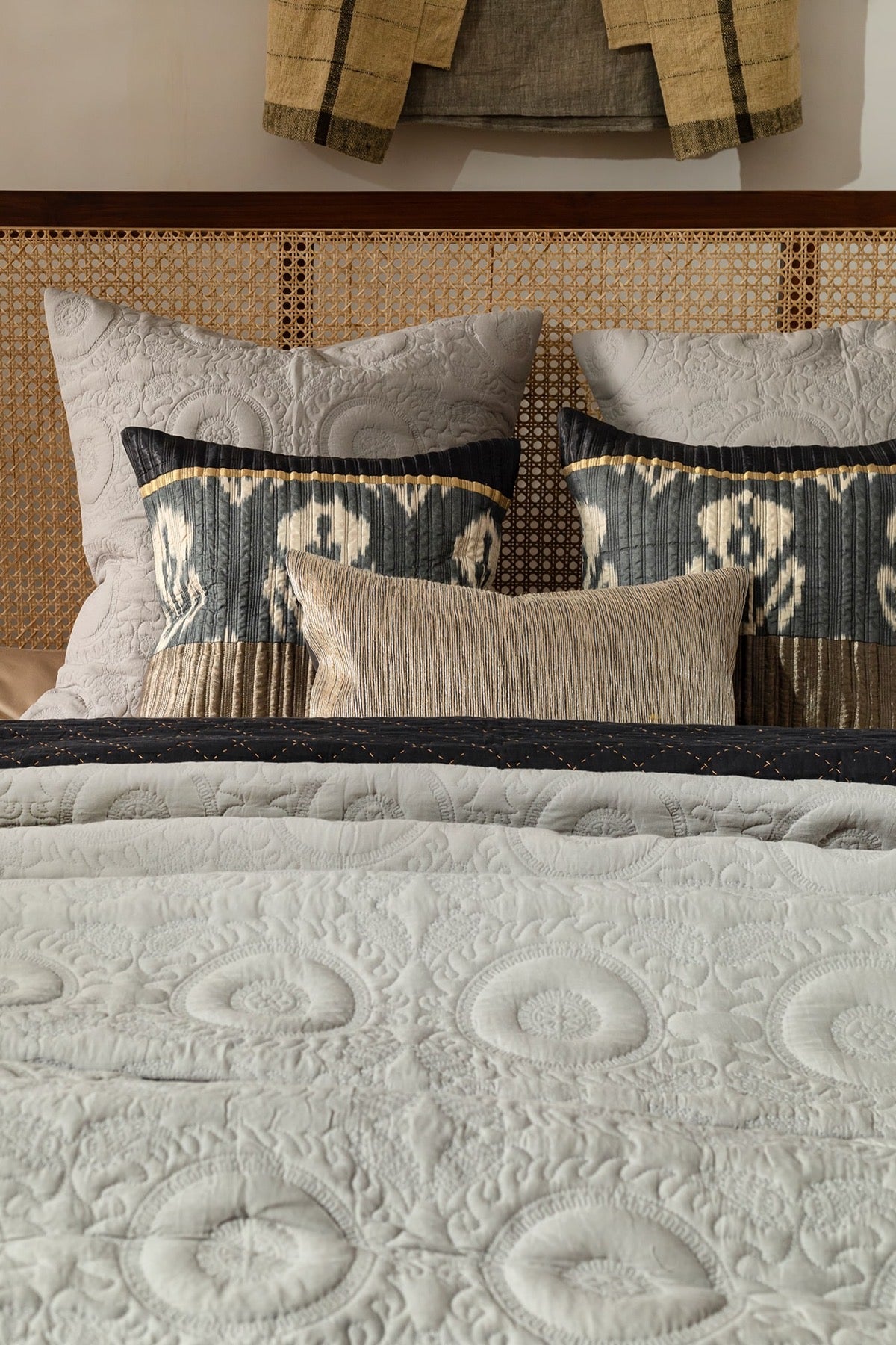 Hoops Set of 3 Steel Grey Bedding Set