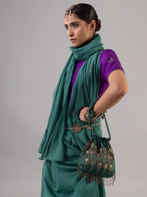 Ruksar Green Potli Bag