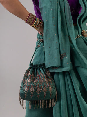 Ruksar Green Potli Bag