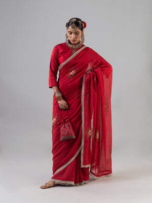 Anara Red  Potli Bag