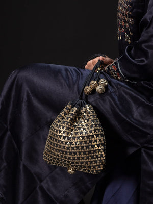 Rorico Black Potli Bag
