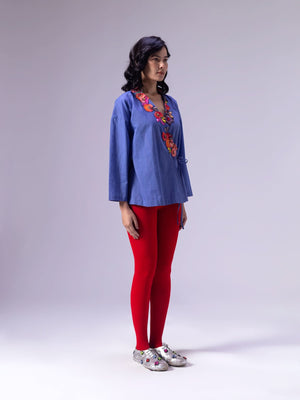 Ikiru Blue Top