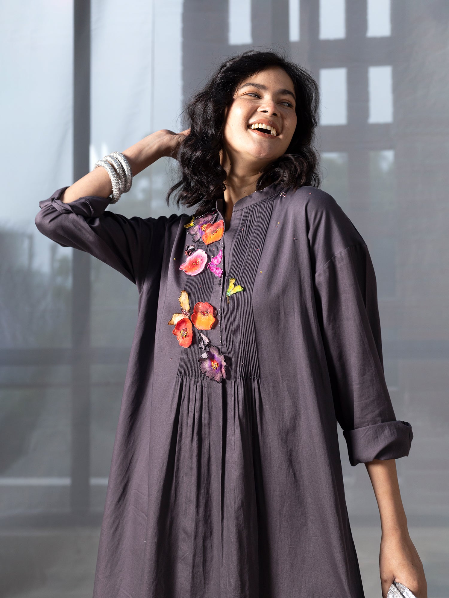 Fuyu Charcoal Dress