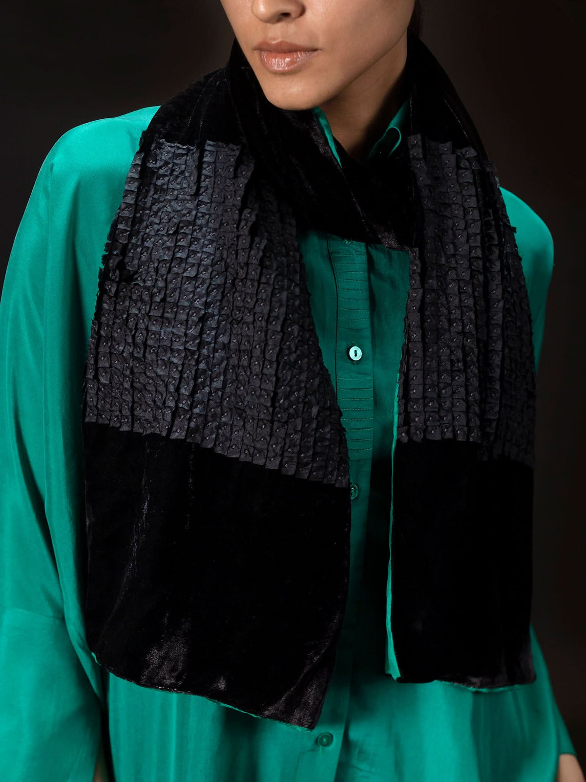 Cubic Black Scarf