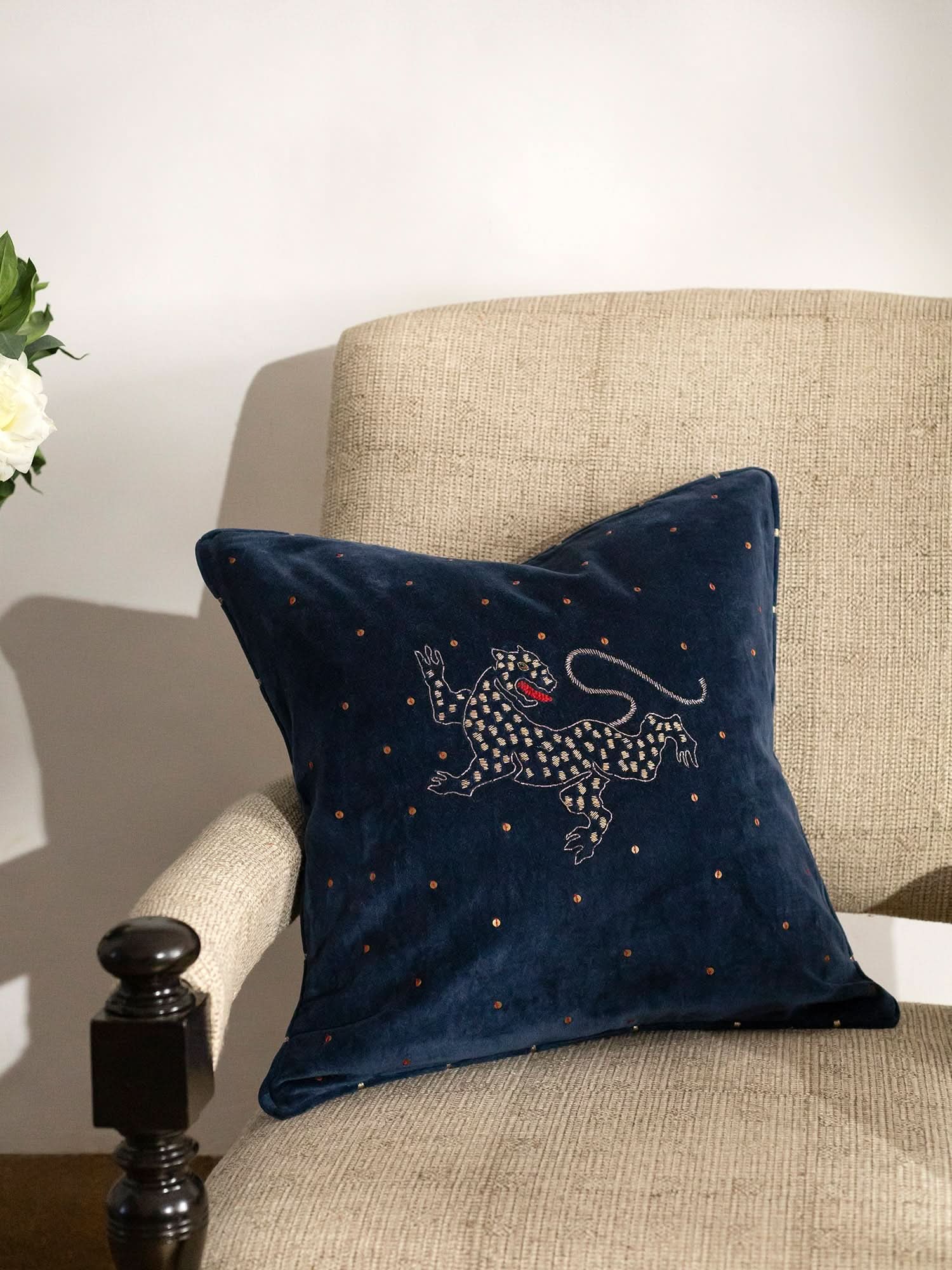Chamomile Blue Cushion Cover