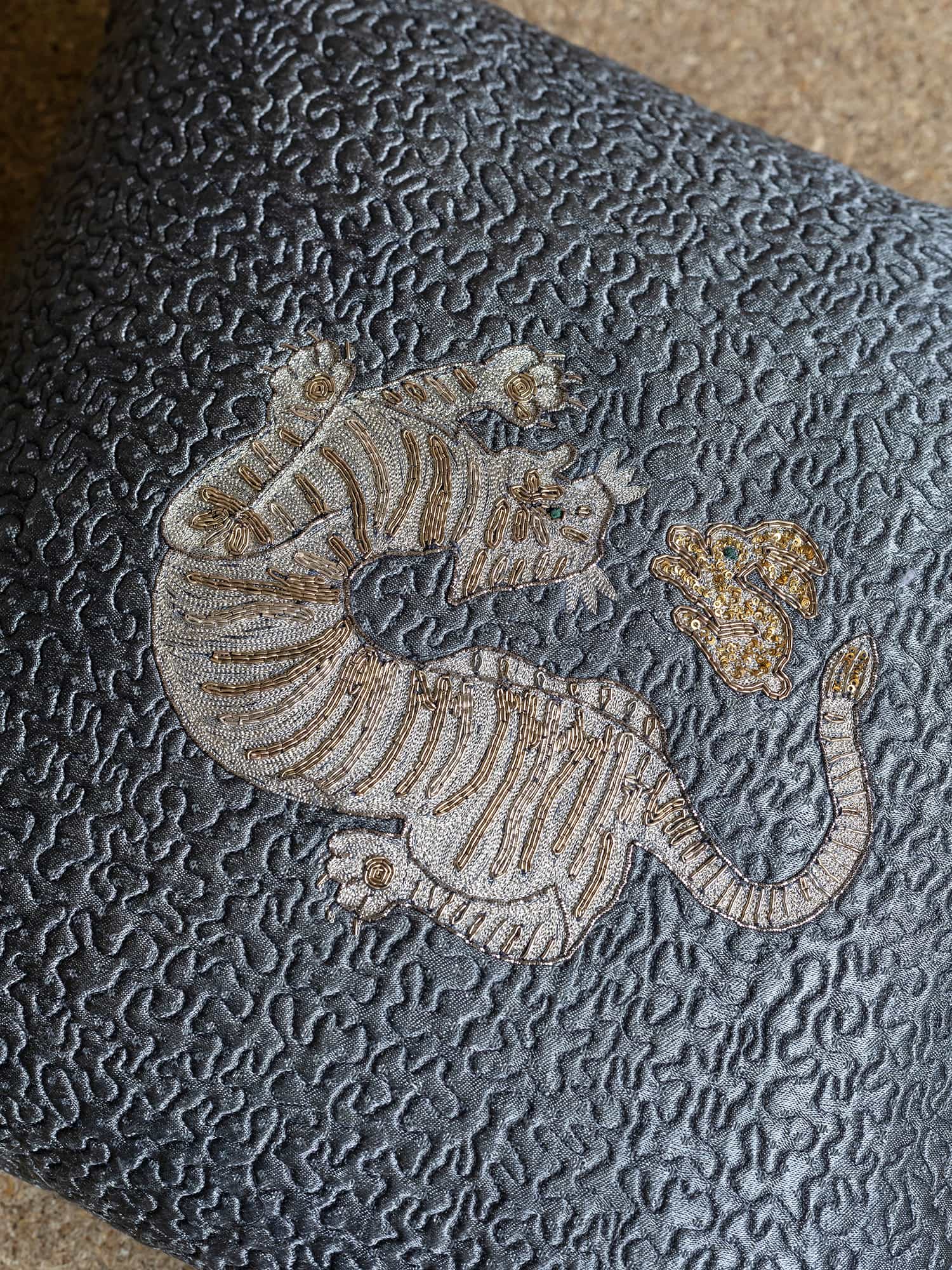 Fo And Ti Grey Cushion Cover
