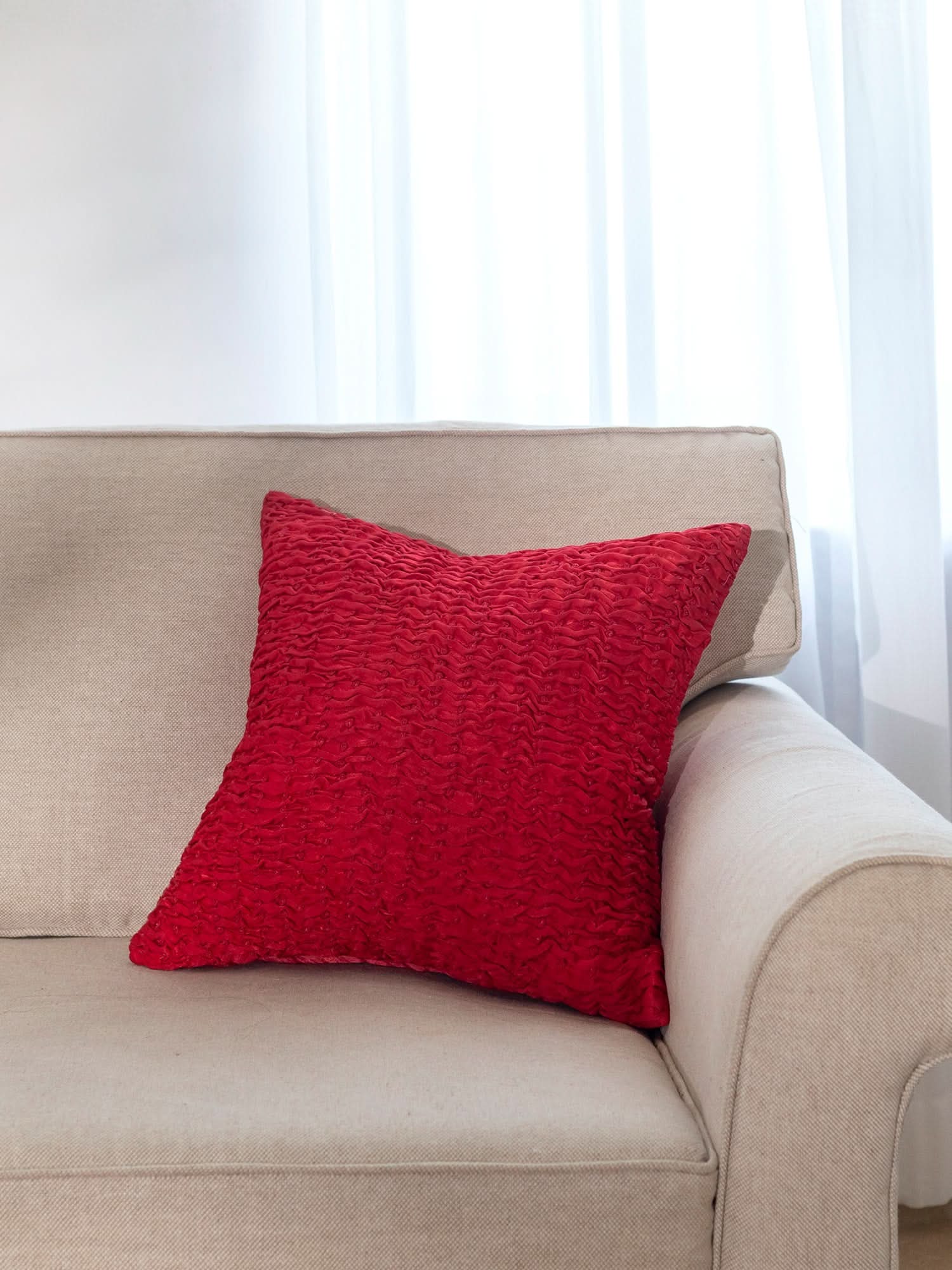 Sage Red Cushion Cover