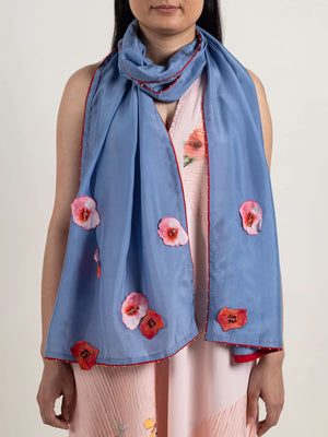 Fiona Blue Scarf