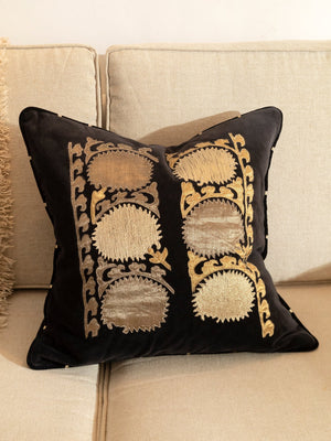 Palak Black Cushion Cover