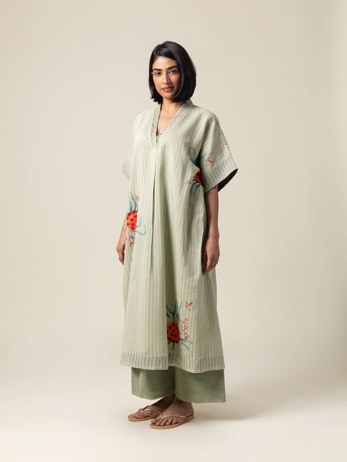 Verdura Sea Green  Kaftan