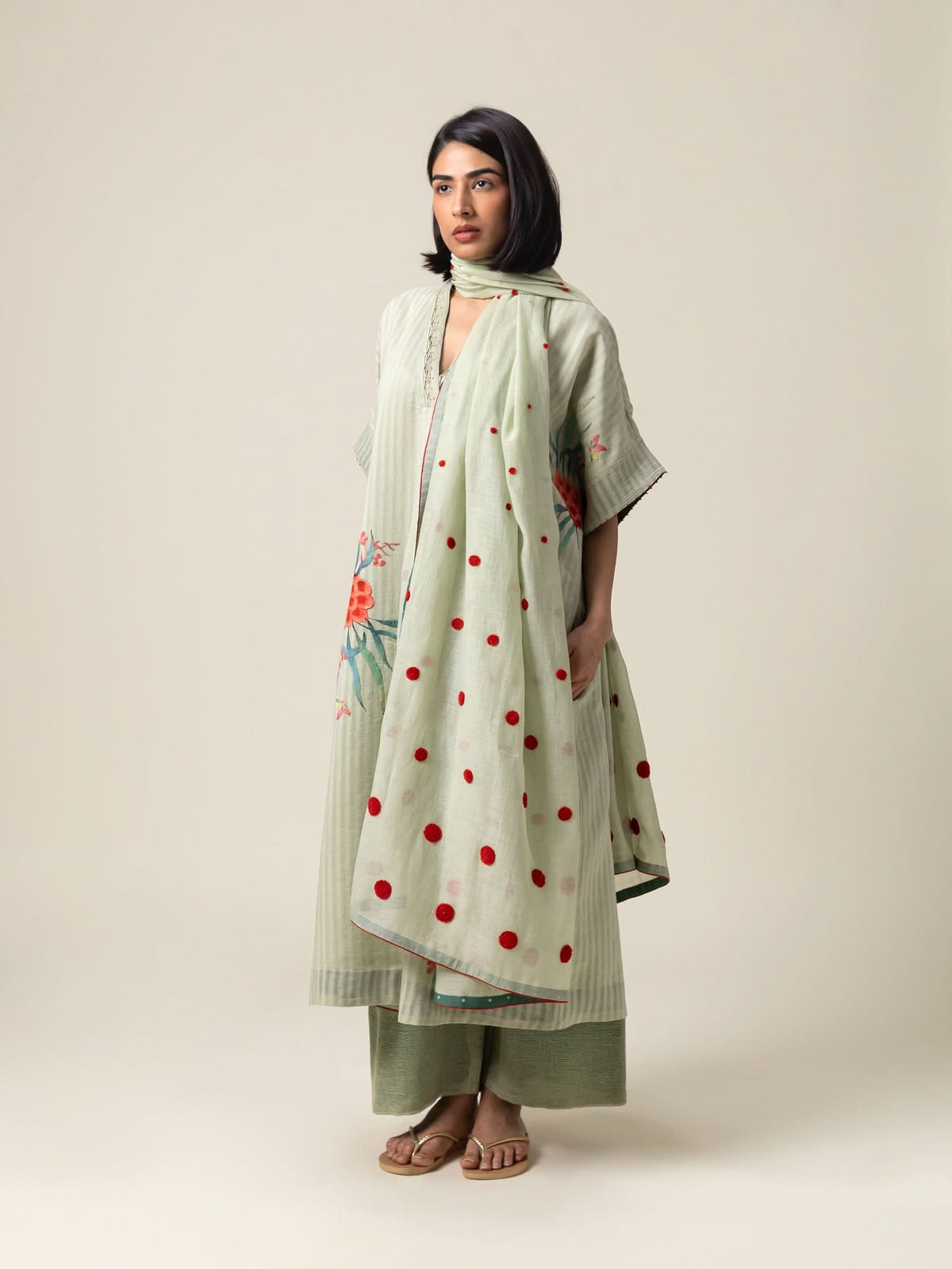 Verdura Sea Green  Kaftan