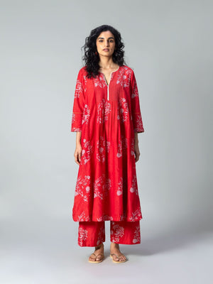 Lena Red Kurta