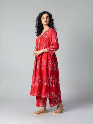 Lena Red Kurta
