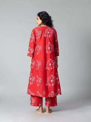 Lena Red Kurta