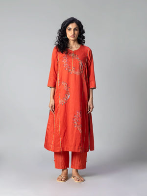Maranta Coral Kurta