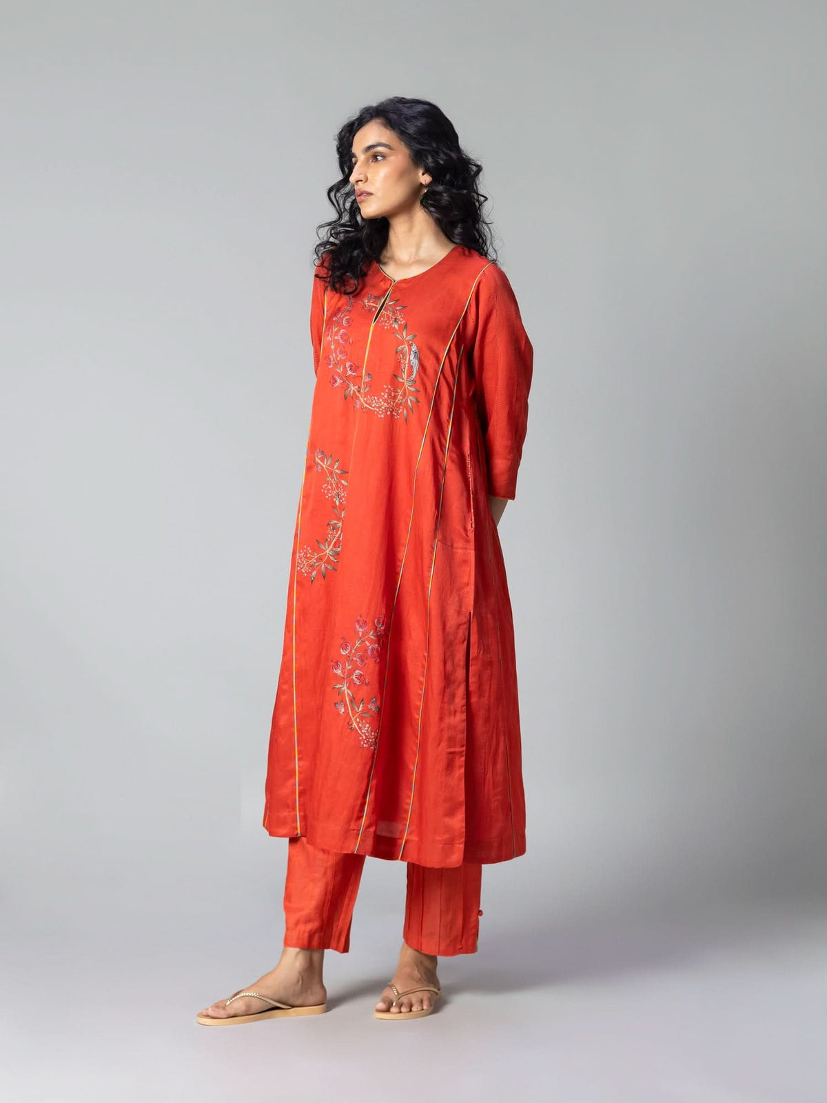 Maranta Coral Kurta