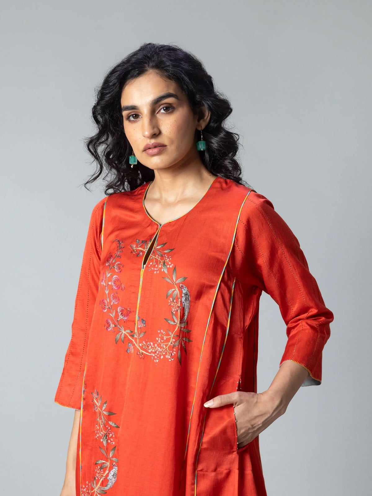 Maranta Coral Kurta