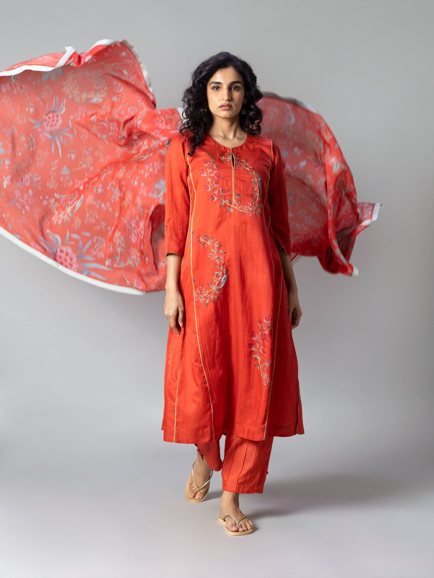 Maranta Coral Kurta