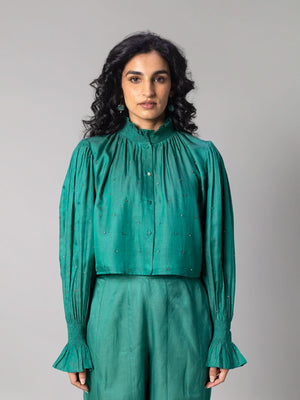 Basil Green Blouse