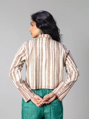 Cleo Mud Natural Blouse