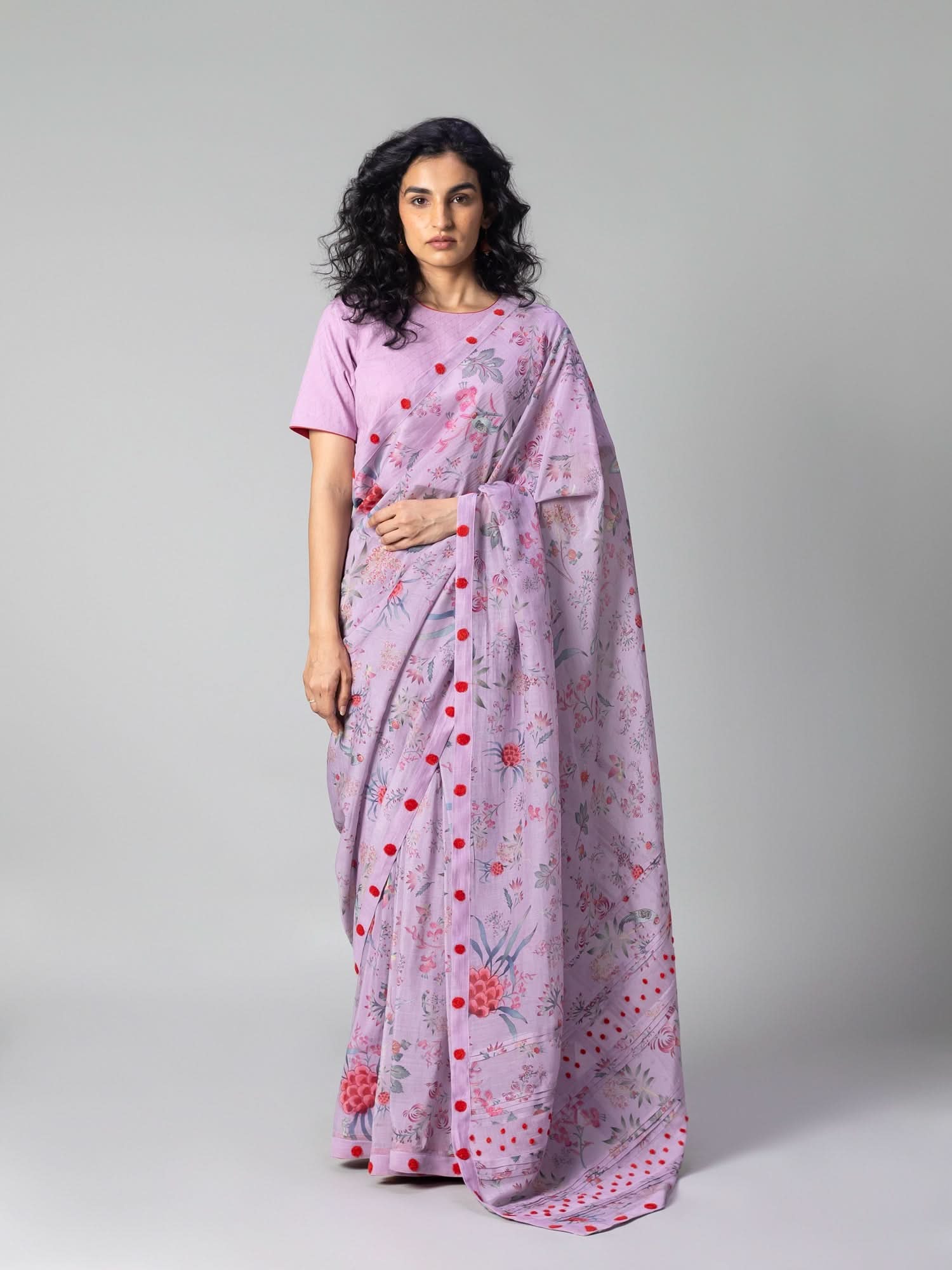 Virelia Lavender Saree