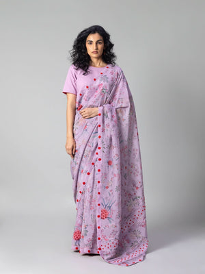 Virelia Lavender Saree
