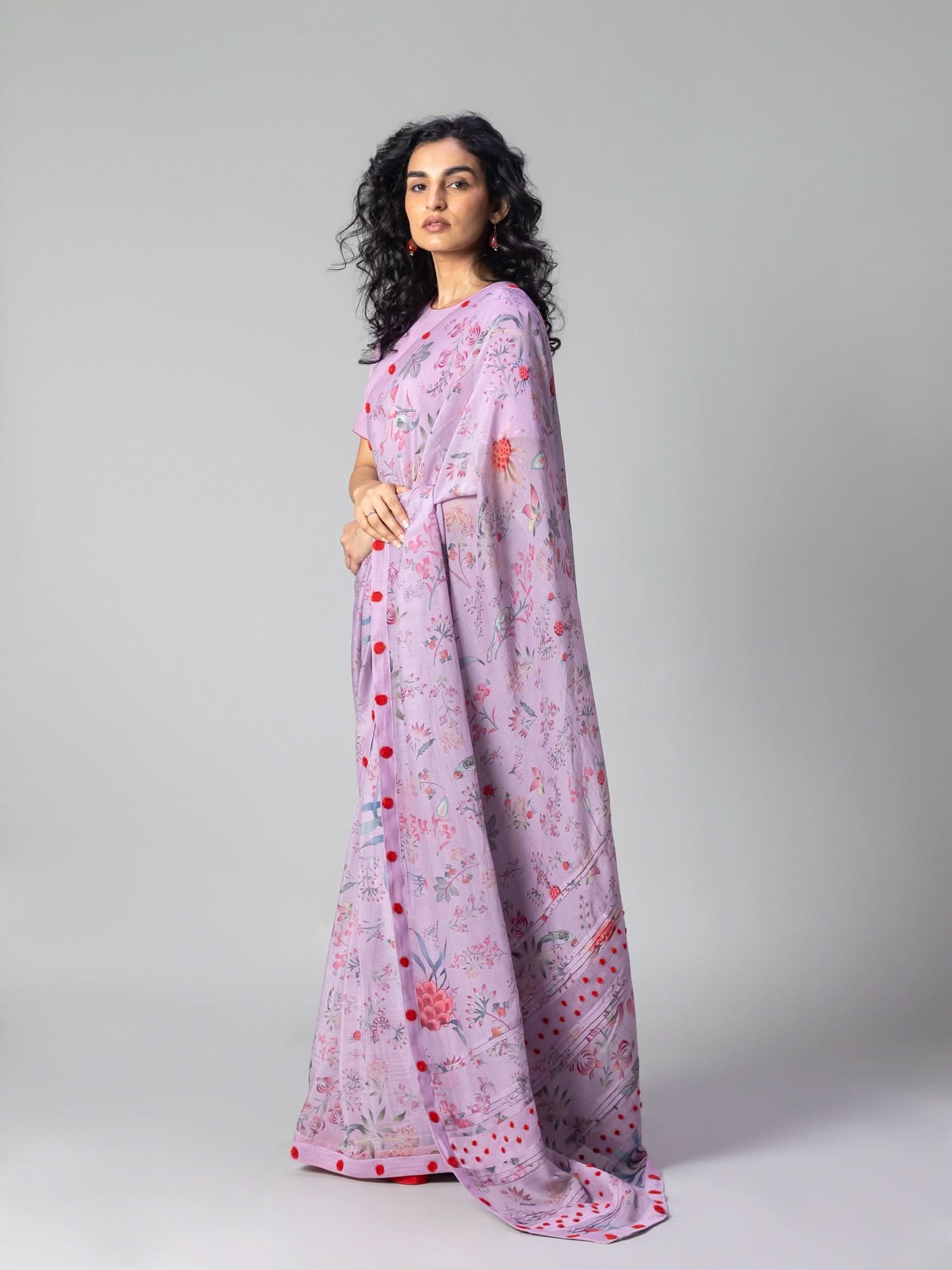 Virelia Lavender Saree
