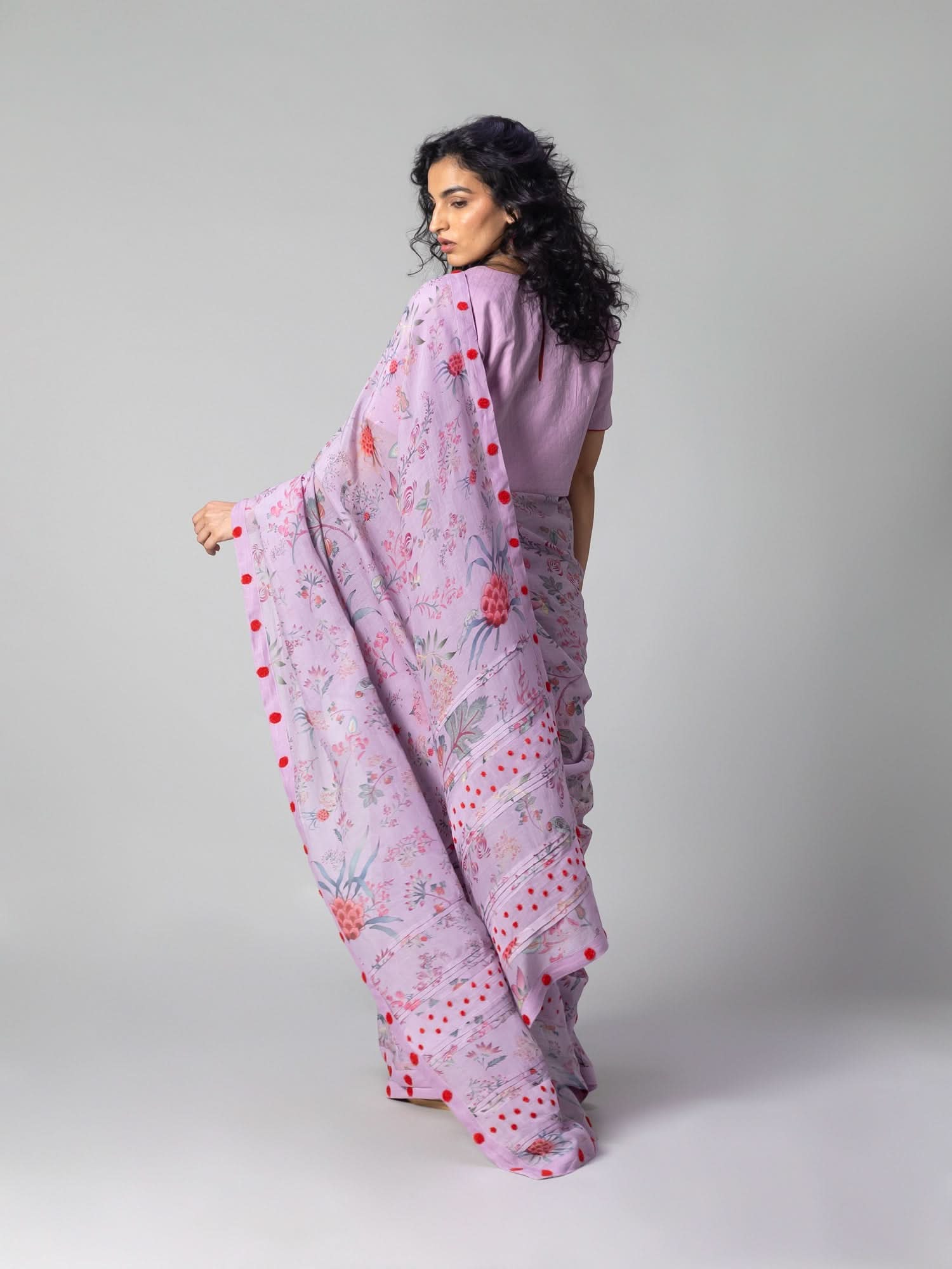 Virelia Lavender Saree