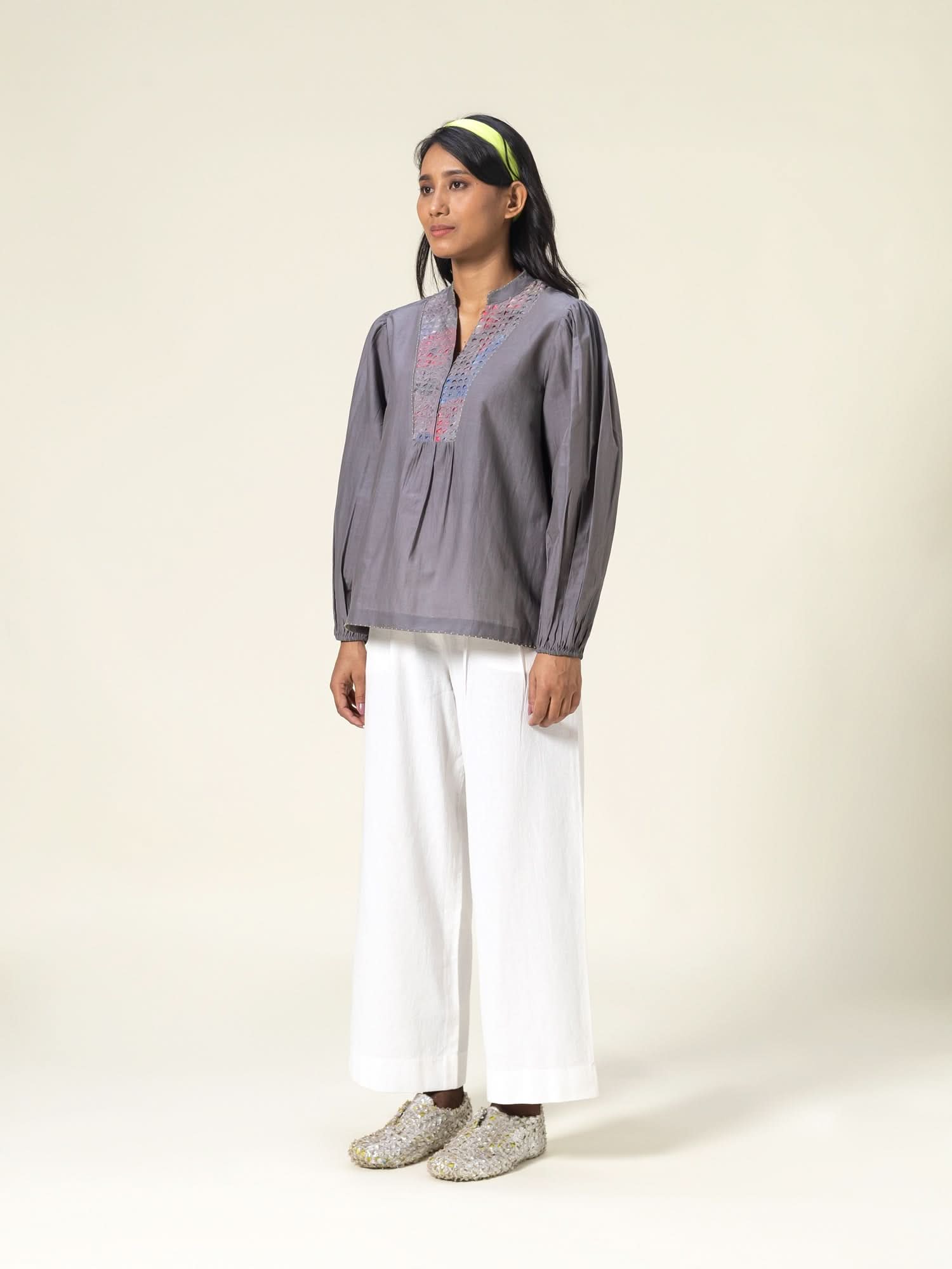 Suzu Grey Top