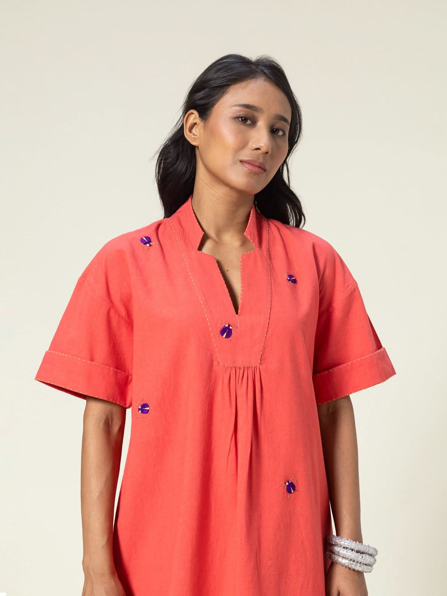 Tessa Coral Dress