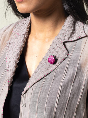Cleo Beetle Hot Pink Brooch